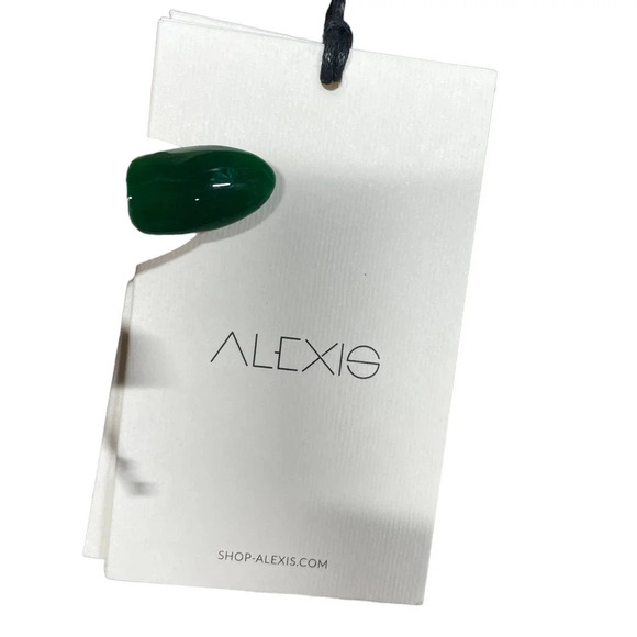 Alexis Helene Flared Stretch-Cotton Pants Button Denim Oyster Tan Size Medium - Picture 10 of 11